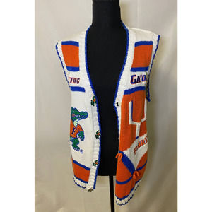 Vintage University of Florida Gator Crochet Vest - Size M - Collegiate Eagle Eye